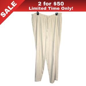 [Sale: 2 for $50!] Alfred Dunner Tan/Cream Drawstring Pants Size 18W 0229